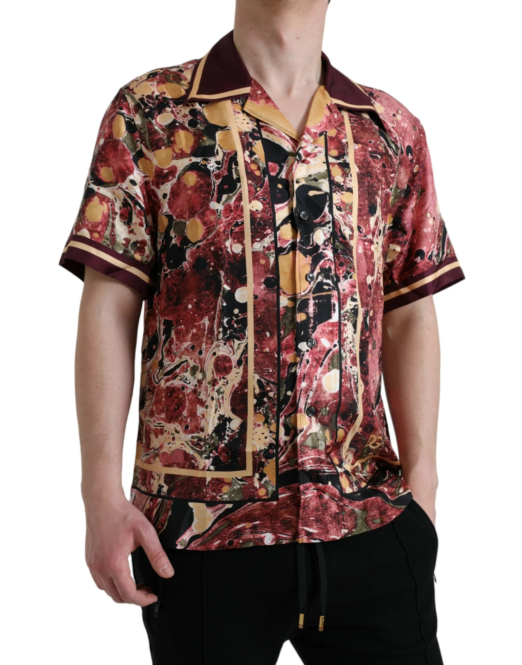 Dolce & Gabbana Multicolor Button Down Silk Shirt - Shirts