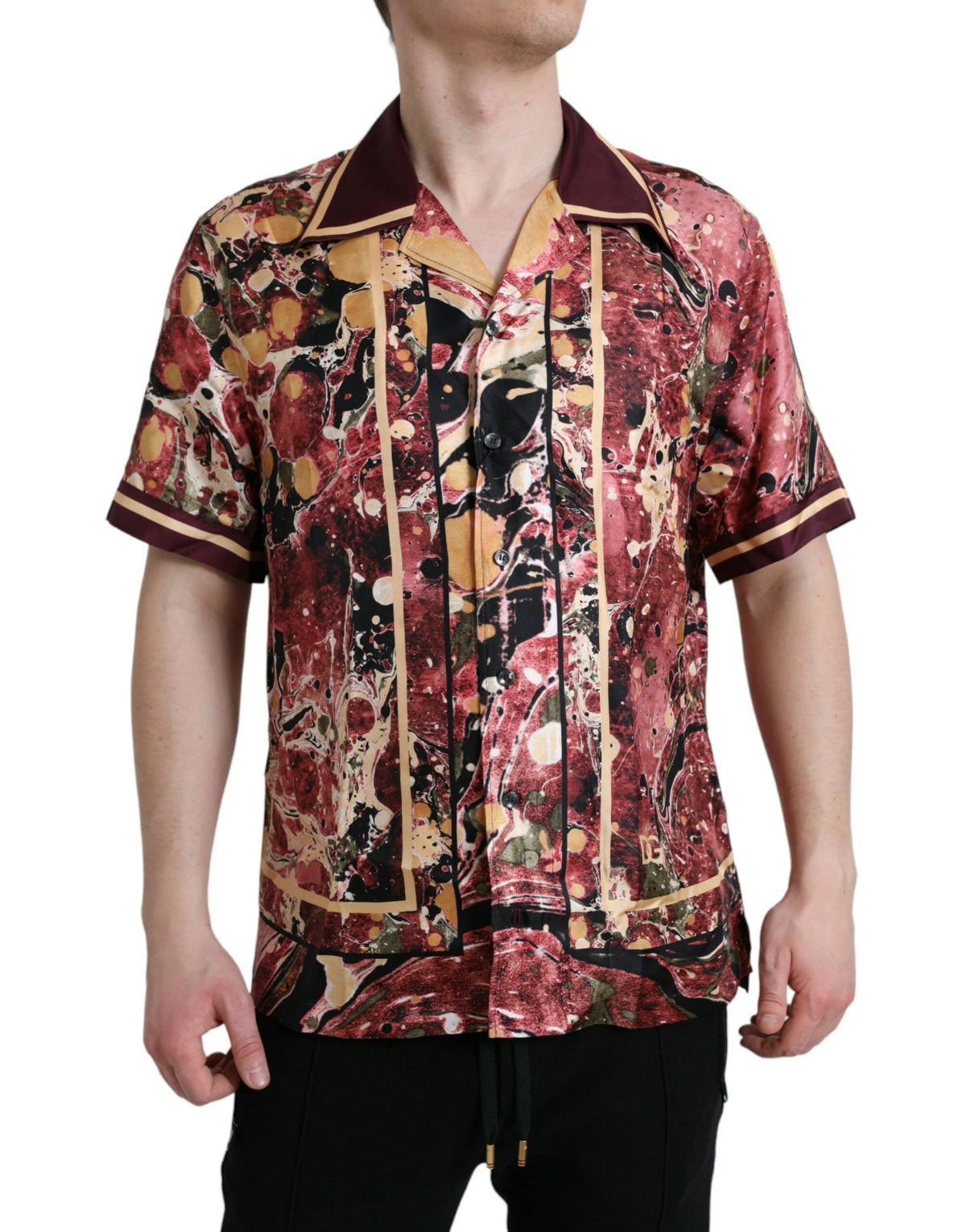 Dolce & Gabbana Multicolor Button Down Silk Shirt - Shirts
