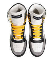 Dolce & Gabbana Multicolor Calf High Top Sneakers Shoes
