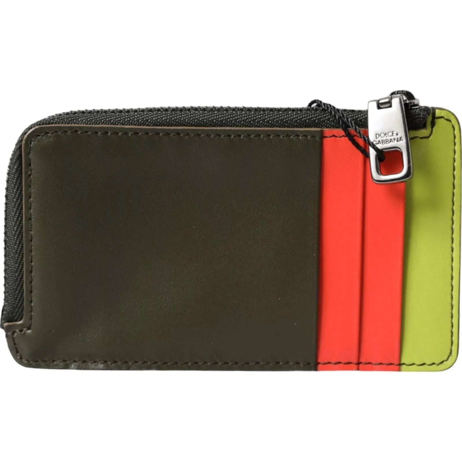 Dolce & Gabbana Multicolor Calfskin Leather Logo Card Holder Women Wallet - Card Cases