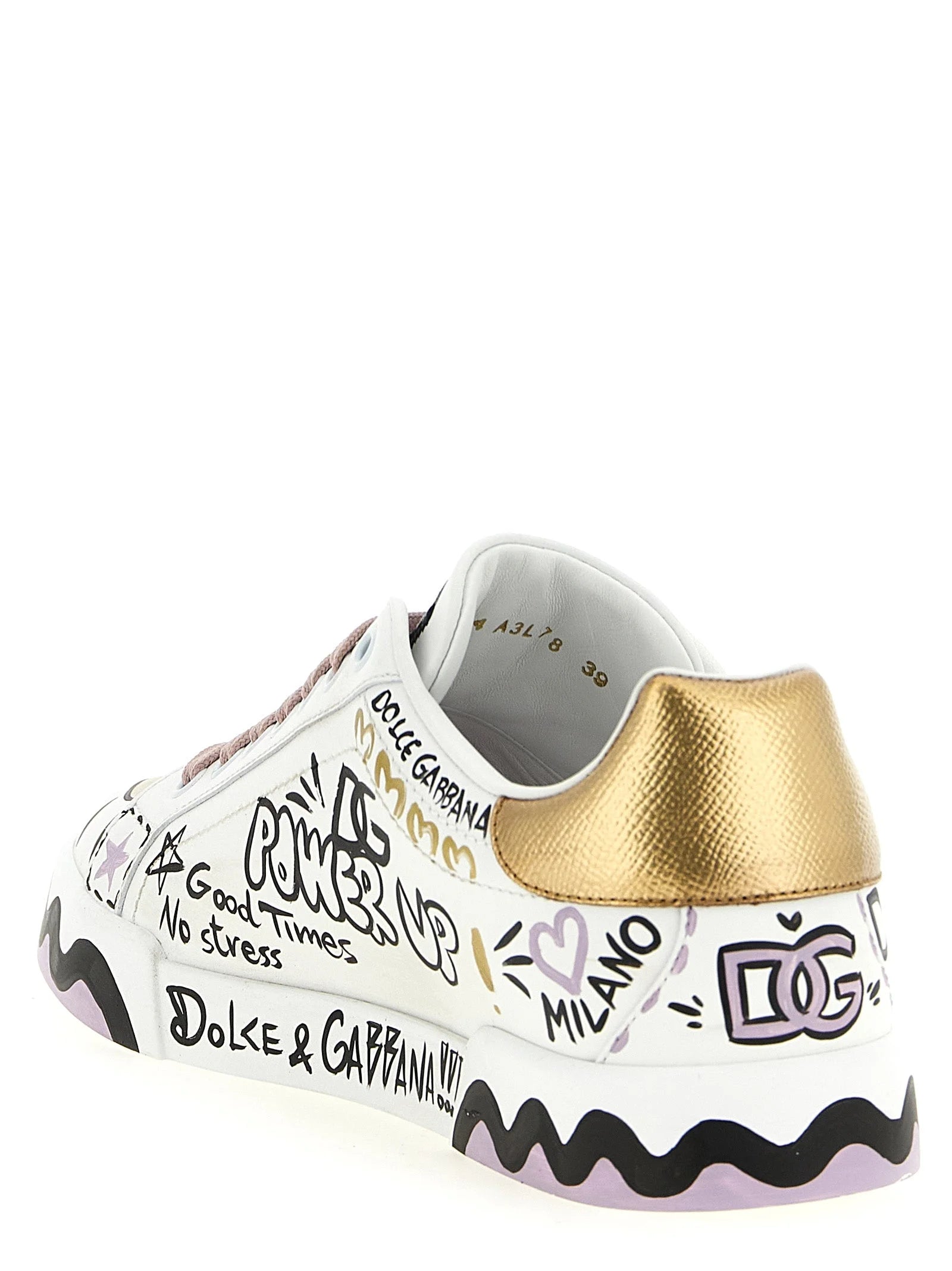 Dolce & Gabbana Multicolor Calfskin Low Top Sneakers - EU41/US11