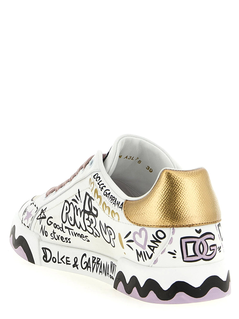 Dolce & Gabbana Multicolor Calfskin Low Top Sneakers - EU41/US11