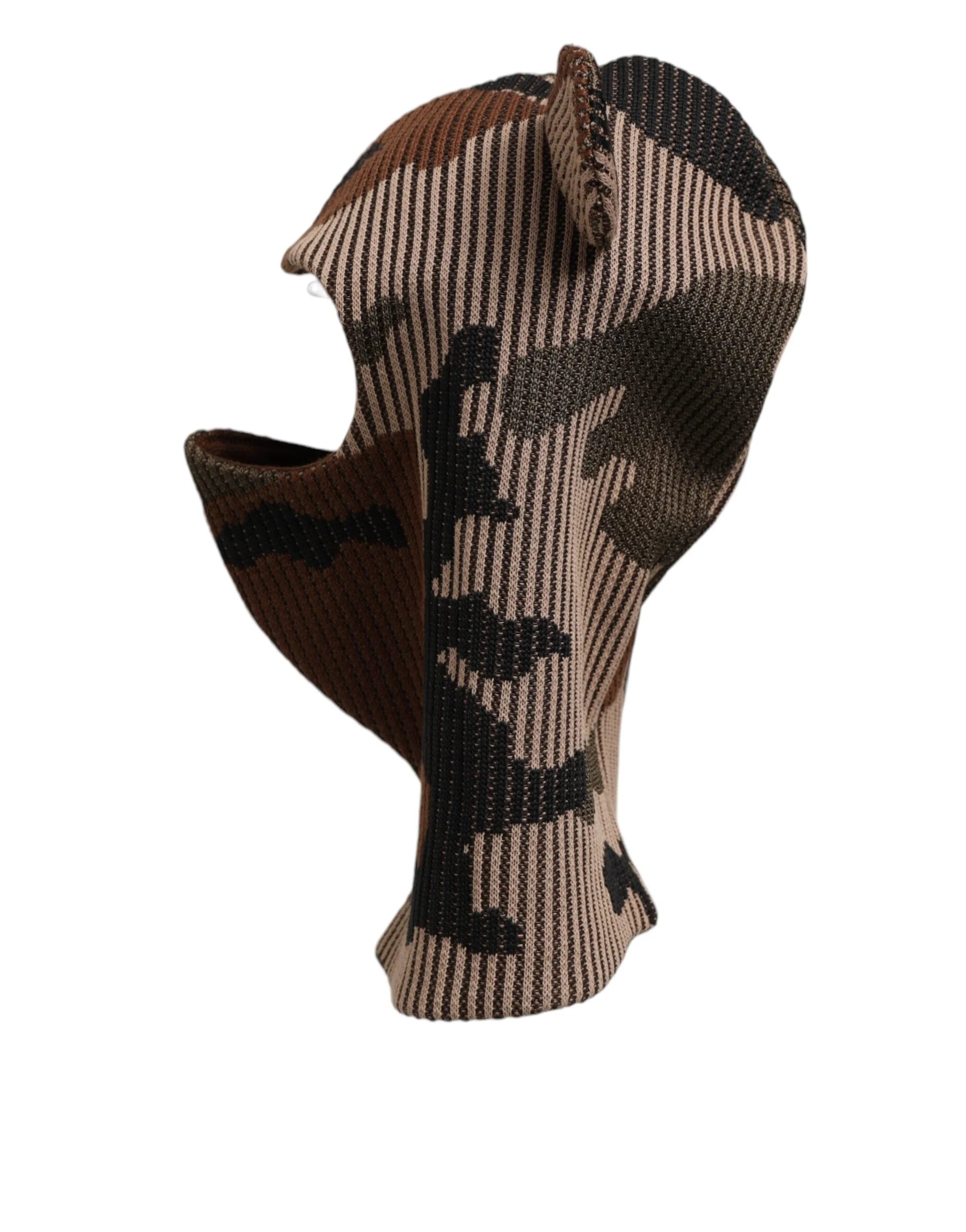 Dolce & Gabbana Multicolor Camouflage Balaclava Mask Men Cap One Size Hat - Balaclavas
