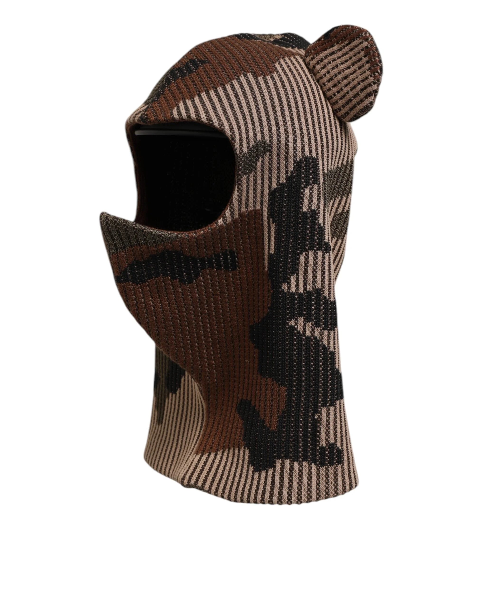 Dolce & Gabbana Multicolor Camouflage Balaclava Mask Men Cap One Size Hat - Balaclavas