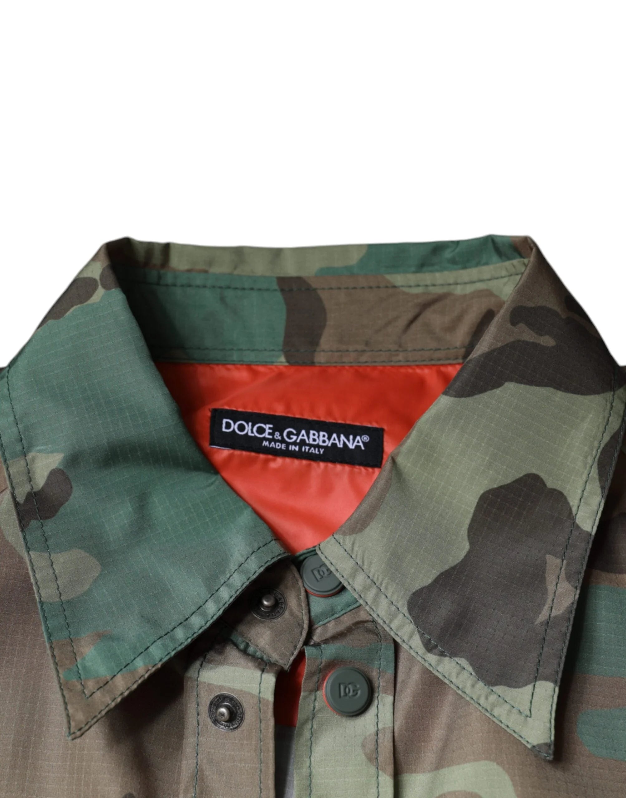 Dolce & Gabbana Multicolor Camouflage Button Down Shirt - Shirts