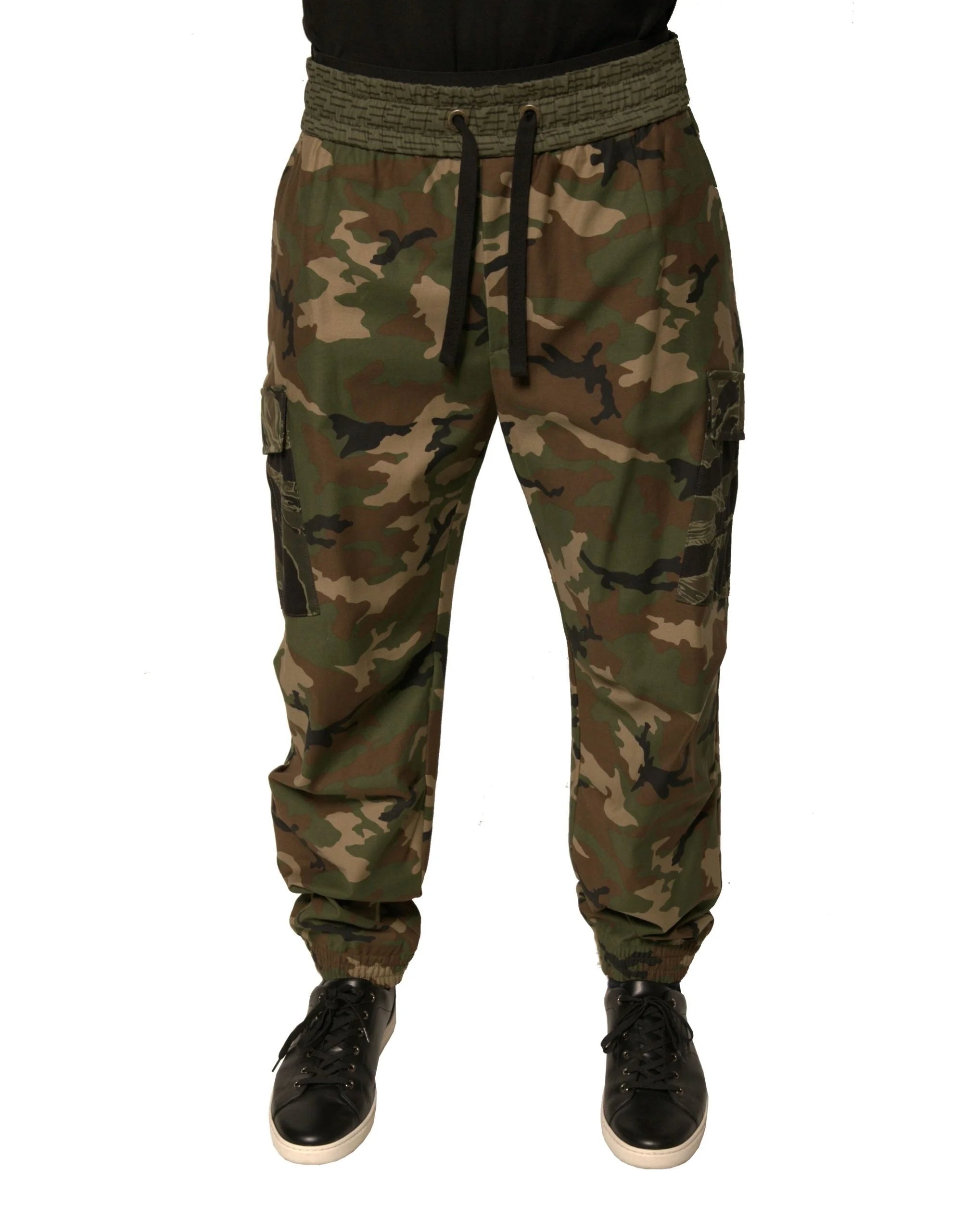Dolce & Gabbana Multicolor Camouflage Cargo Sweatpants Pants - IT50 | L - Joggers