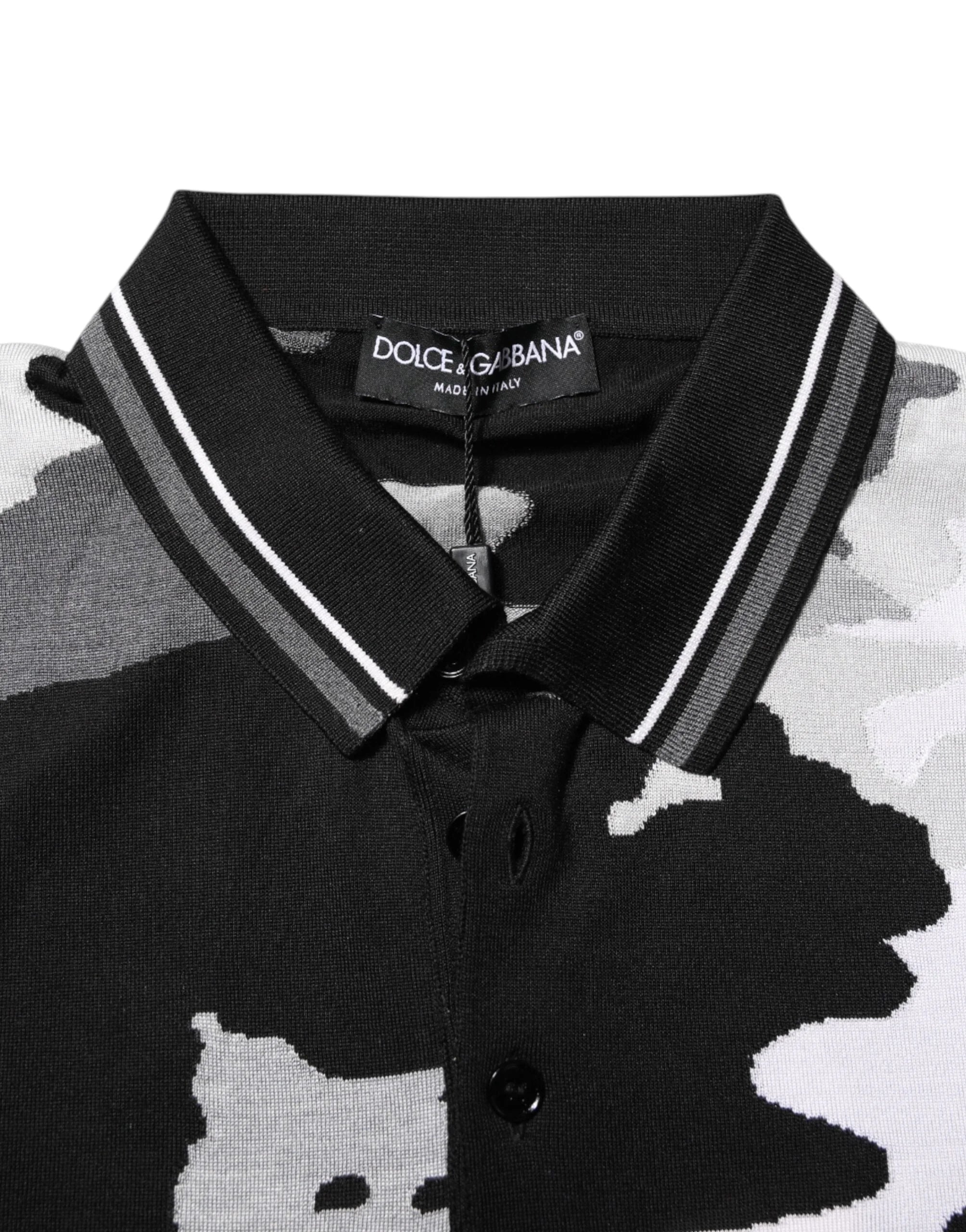 Dolce & Gabbana Multicolor Camouflage Collared Polo T-shirt - Polos