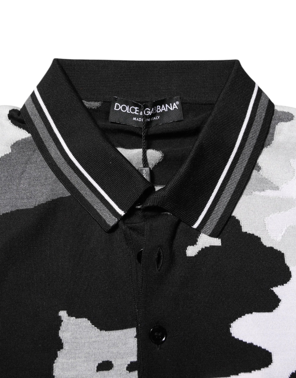 Dolce & Gabbana Multicolor Camouflage Collared Polo T-shirt - Polos