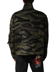 Dolce & Gabbana Multicolor Camouflage Cotton Bomber Jacket - IT52 | XL - Bomber Jackets