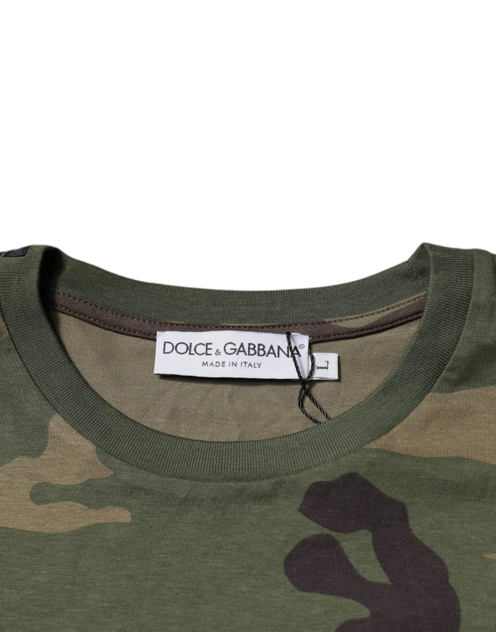 Dolce & Gabbana Multicolor Camouflage Cotton Crew Neck T-shirt - IT44 | XS - T-Shirts
