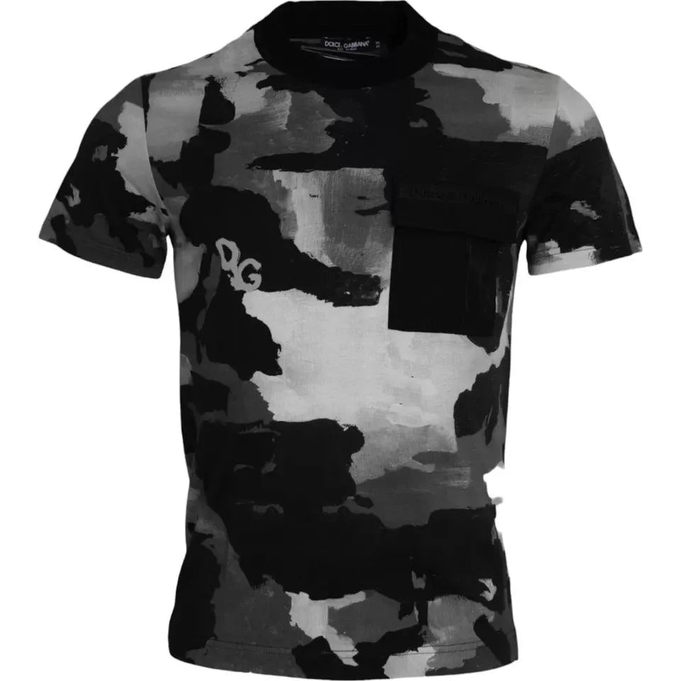 Dolce & Gabbana Multicolor Camouflage Cotton Crewneck T-shirt - IT44 | XS - T-Shirts