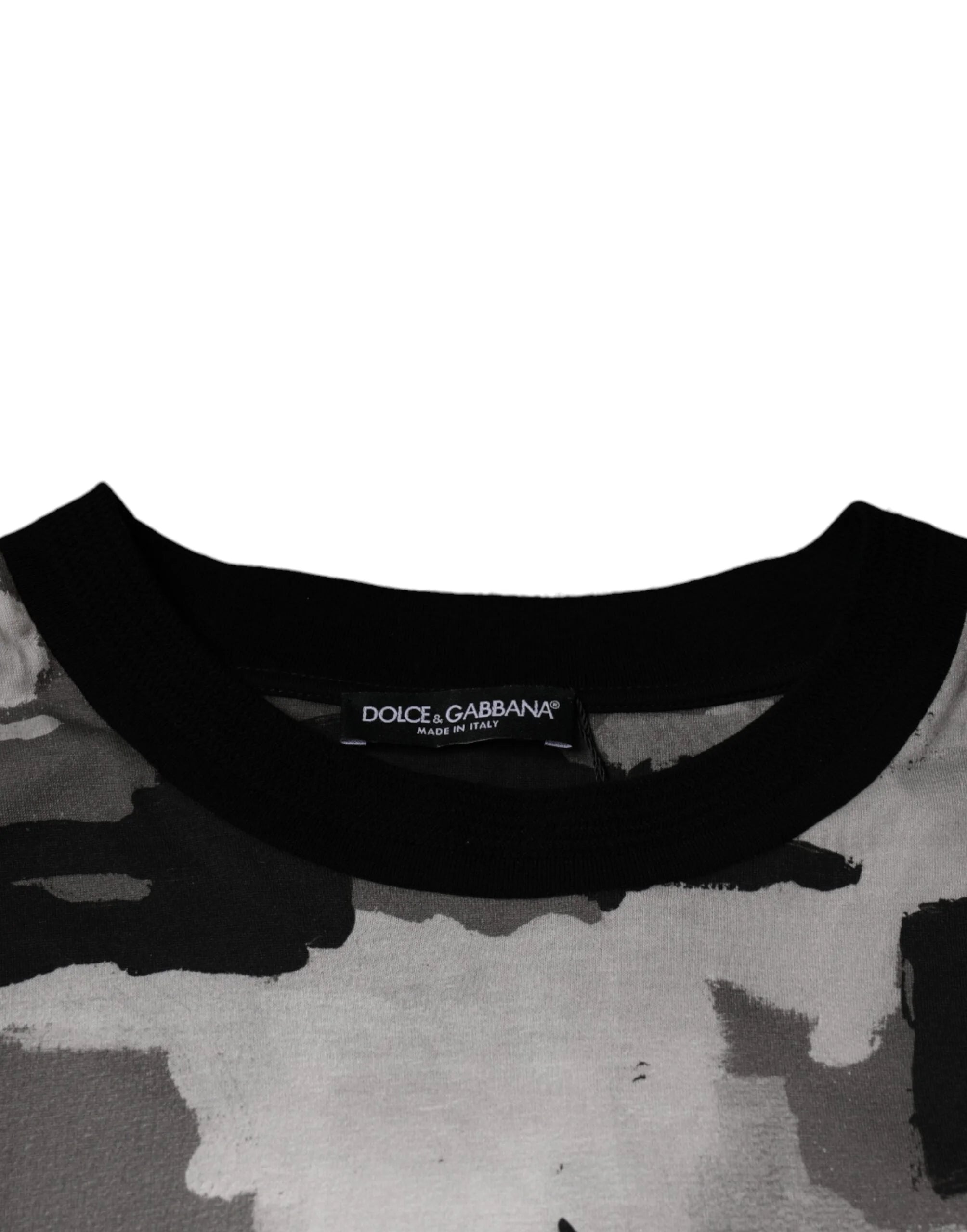 Dolce & Gabbana Multicolor Camouflage Cotton Crewneck T-shirt - IT50 | L - T-Shirts