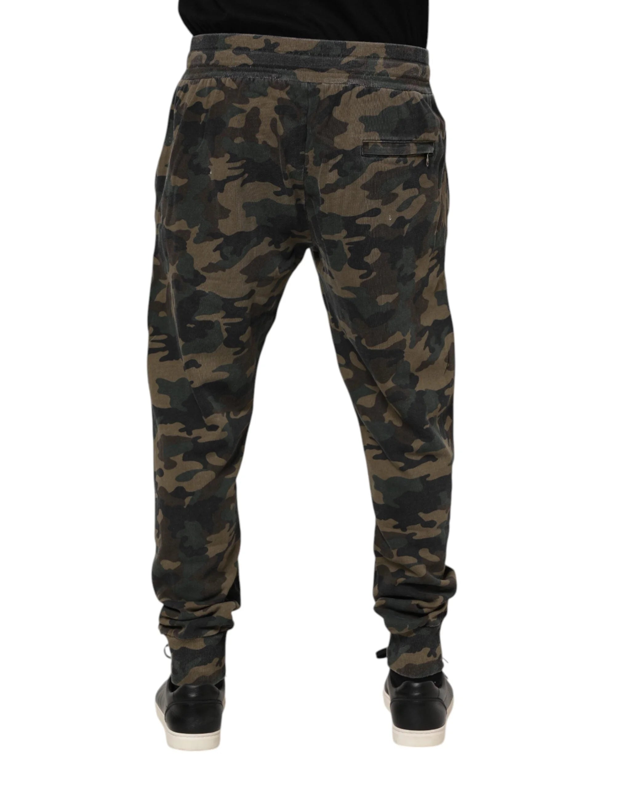 Dolce & Gabbana Multicolor Camouflage Cotton Men Jogger Pants - Joggers