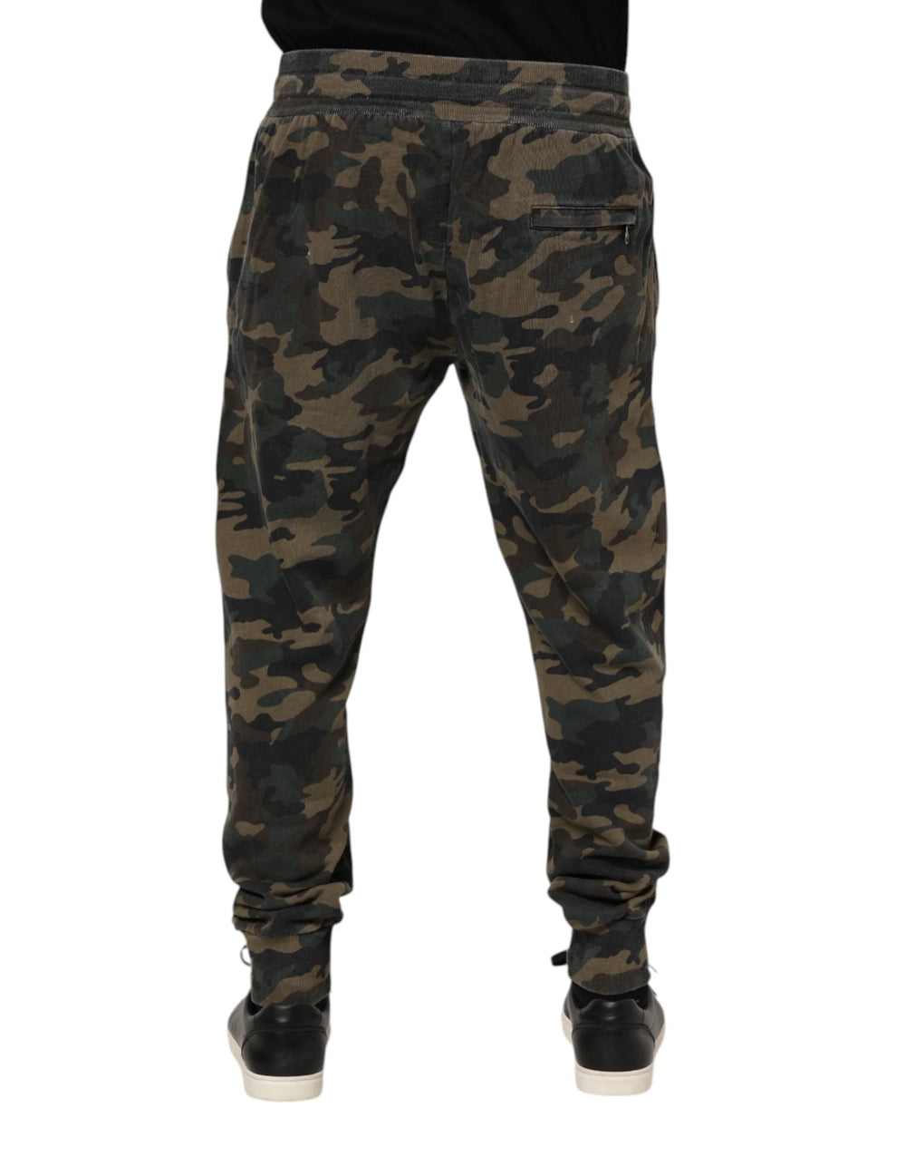 Dolce & Gabbana Multicolor Camouflage Cotton Men Jogger Pants - Joggers