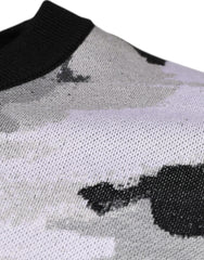 Dolce & Gabbana Multicolor Camouflage Crew Neck Men Pullover Sweater - IT46 | S - Sweaters