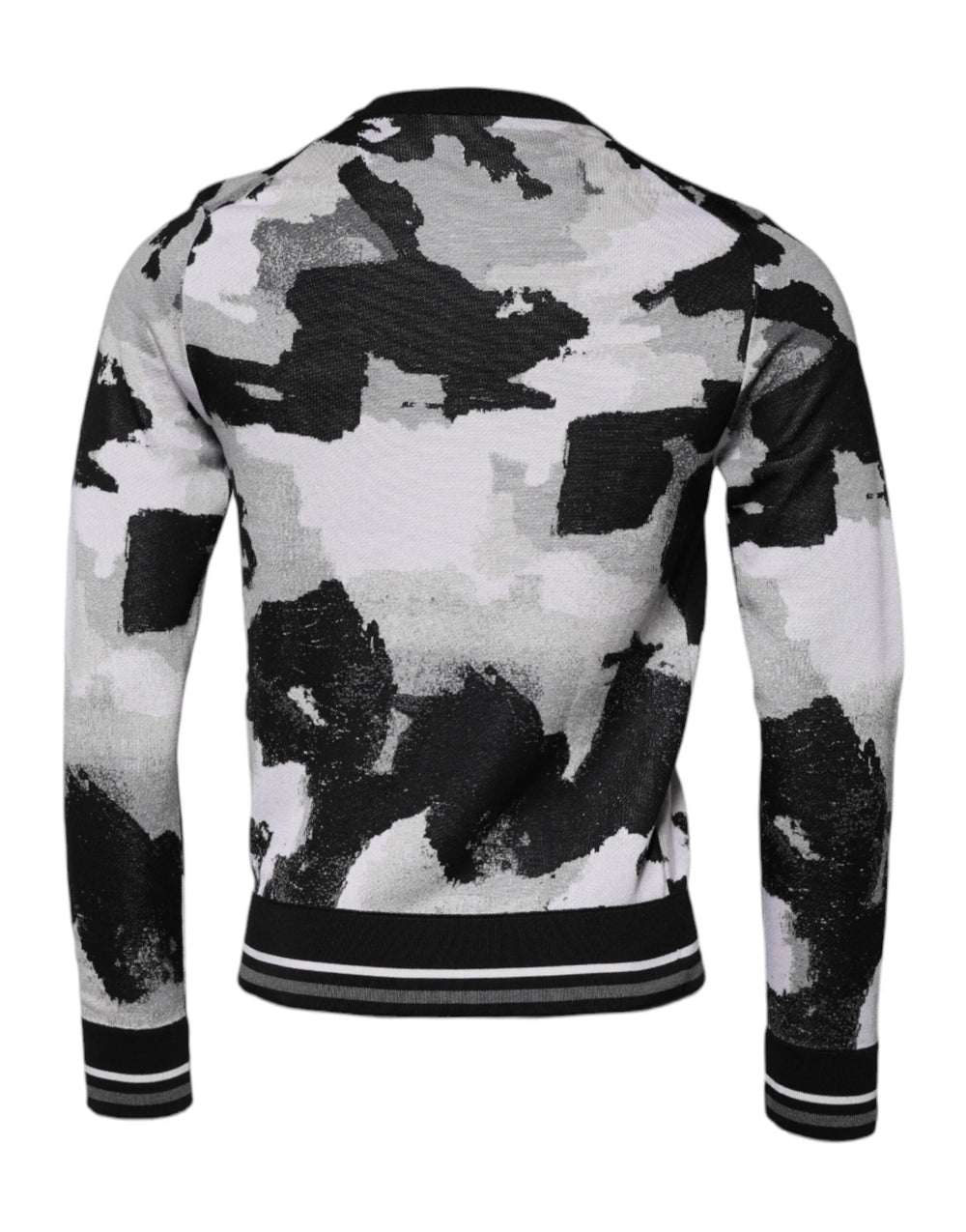 Dolce & Gabbana Multicolor Camouflage Crew Neck Men Pullover Sweater - IT46 | S - Sweaters