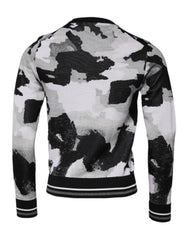 Dolce & Gabbana Multicolor Camouflage Crew Neck Men Pullover Sweater - IT46 | S - Sweaters