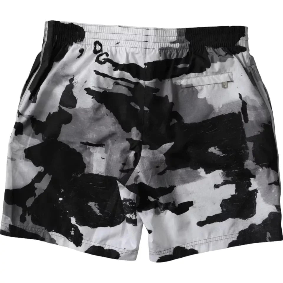 Dolce & Gabbana Multicolor Camouflage DG Logo Beachwear Shorts Swimwear - IT3 | XS - Swim Boxers