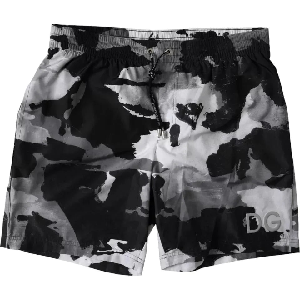 Dolce & Gabbana Multicolor Camouflage DG Logo Beachwear Shorts Swimwear - IT3 | XS - Swim Boxers