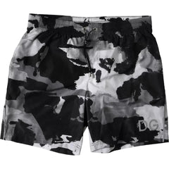 Dolce & Gabbana Multicolor Camouflage DG Logo Beachwear Shorts Swimwear - IT3 | XS - Swim Boxers
