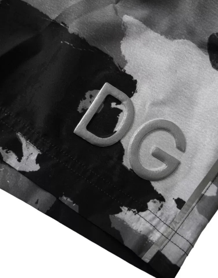 Dolce & Gabbana Multicolor Camouflage DG Logo Beachwear Shorts Swimwear - IT3 | XS - Swim Boxers