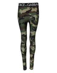 Dolce & Gabbana Multicolor Camouflage DG Waist Leggings Pants - IT38 | XS - Leggings