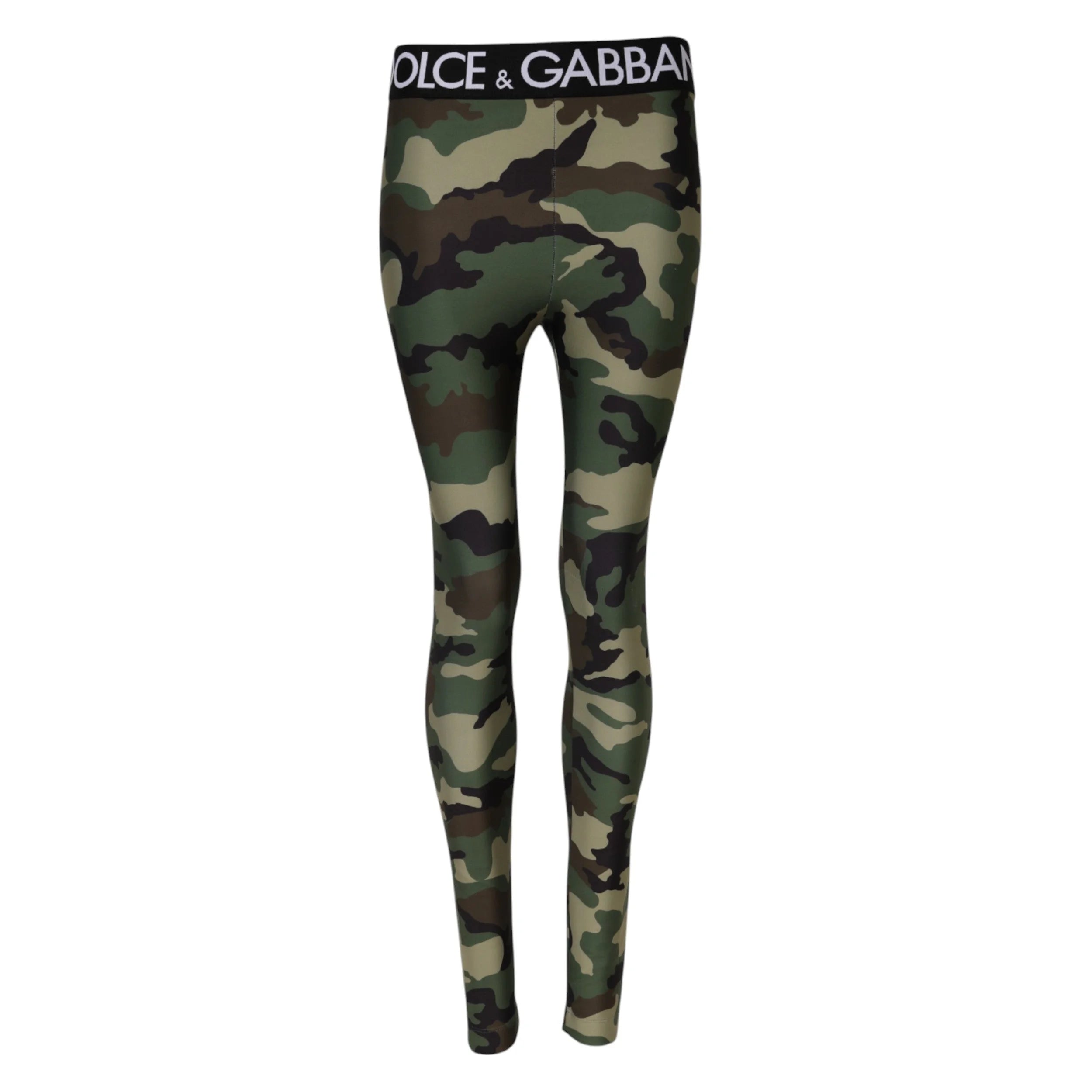 Dolce & Gabbana Multicolor Camouflage DG Waist Leggings Pants - IT38 | XS - Leggings