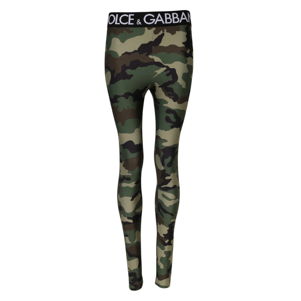 Dolce & Gabbana Multicolor Camouflage DG Waist Leggings Pants - IT38 | XS - Leggings