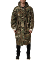 Dolce & Gabbana Multicolor Camouflage Hooded Coat Jacket - IT54 | XL