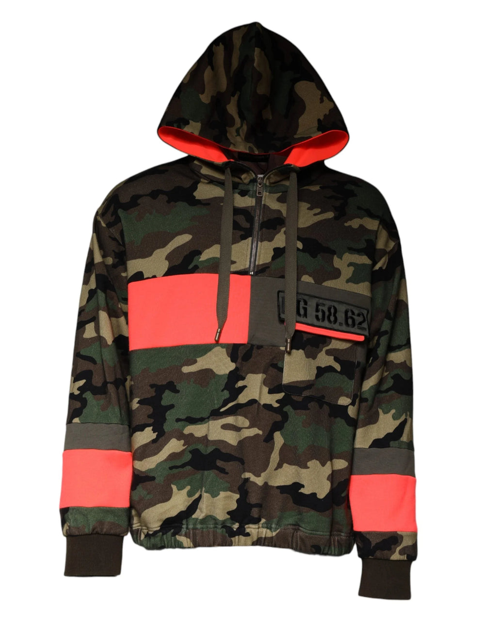 Dolce & Gabbana Multicolor Camouflage Hooded Men Sweatshirt Sweater - IT54 | XL - Hoodies
