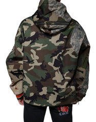 Dolce & Gabbana Multicolor Camouflage Hooded Sweatshirt Sweater - IT54 | XL - Hoodies