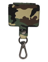 Dolce & Gabbana Multicolor Camouflage Leather Airpods Case - Headphone Carrying Cases