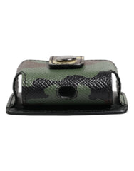 Dolce & Gabbana Multicolor Camouflage Leather Airpods Case - Headphone Carrying Cases