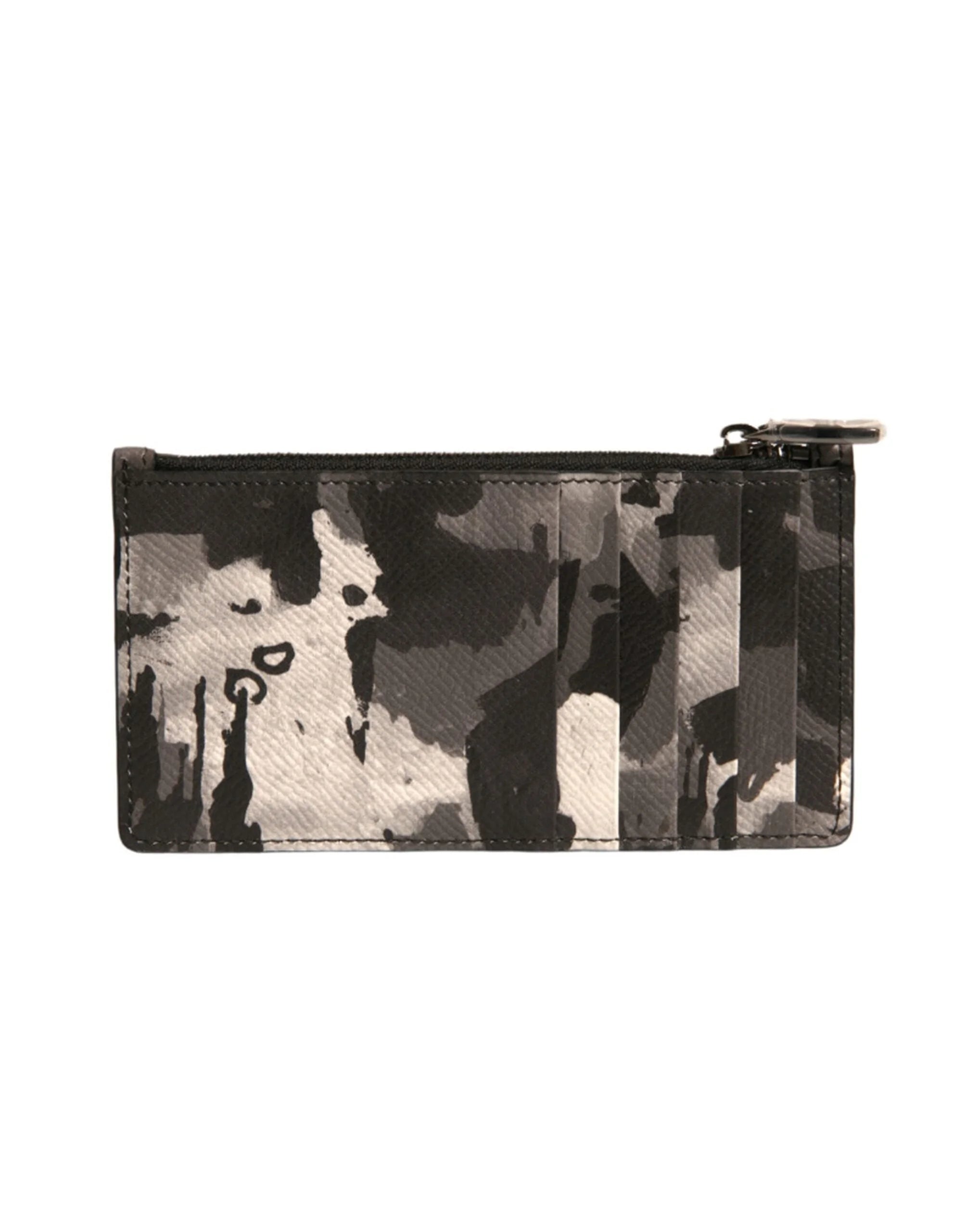 Dolce & Gabbana Multicolor Camouflage Logo Plaque Coin Purse Wallet - Wallets