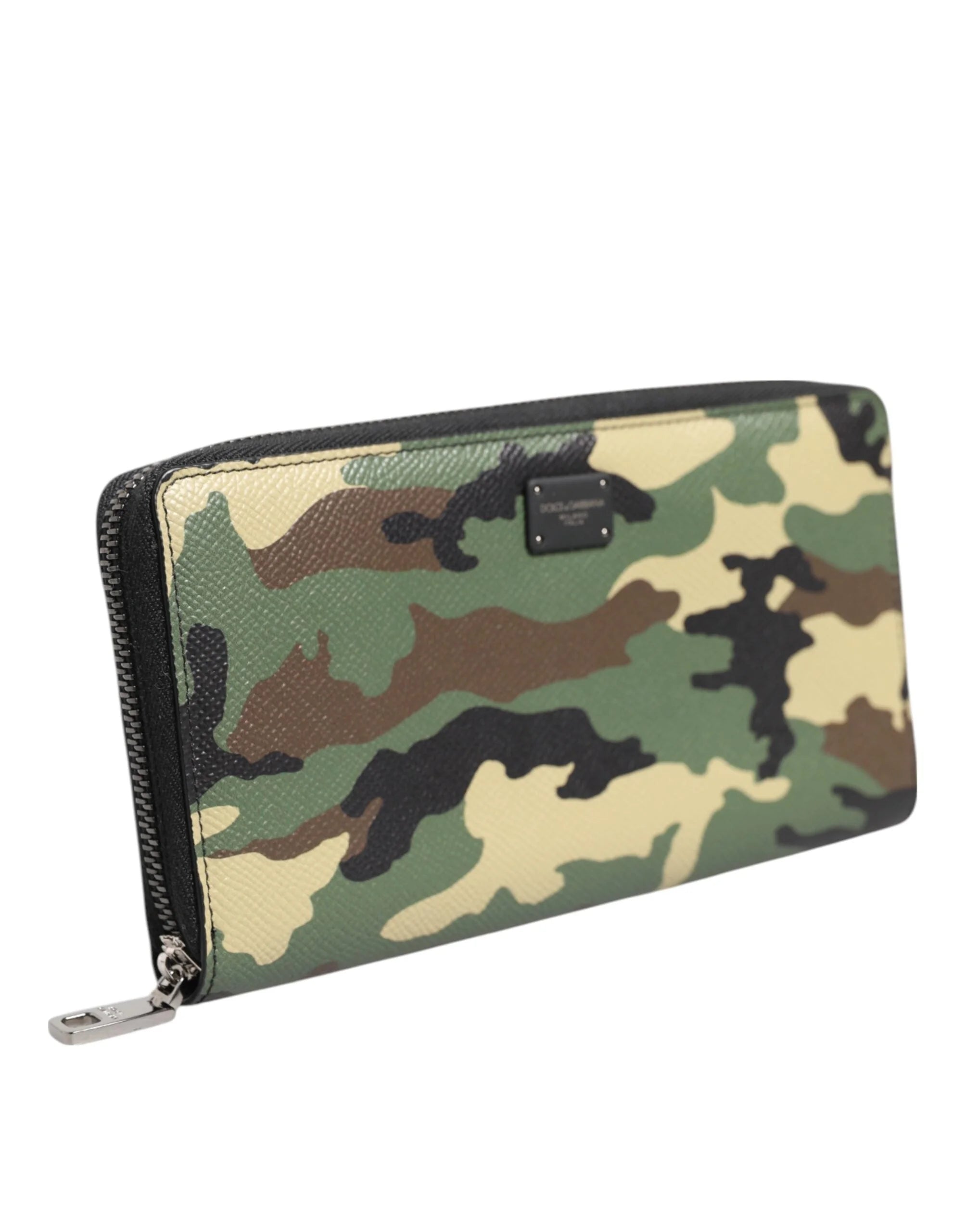 Dolce & Gabbana Multicolor Camouflage Logo Zip Around Continental Wallet - Wallets