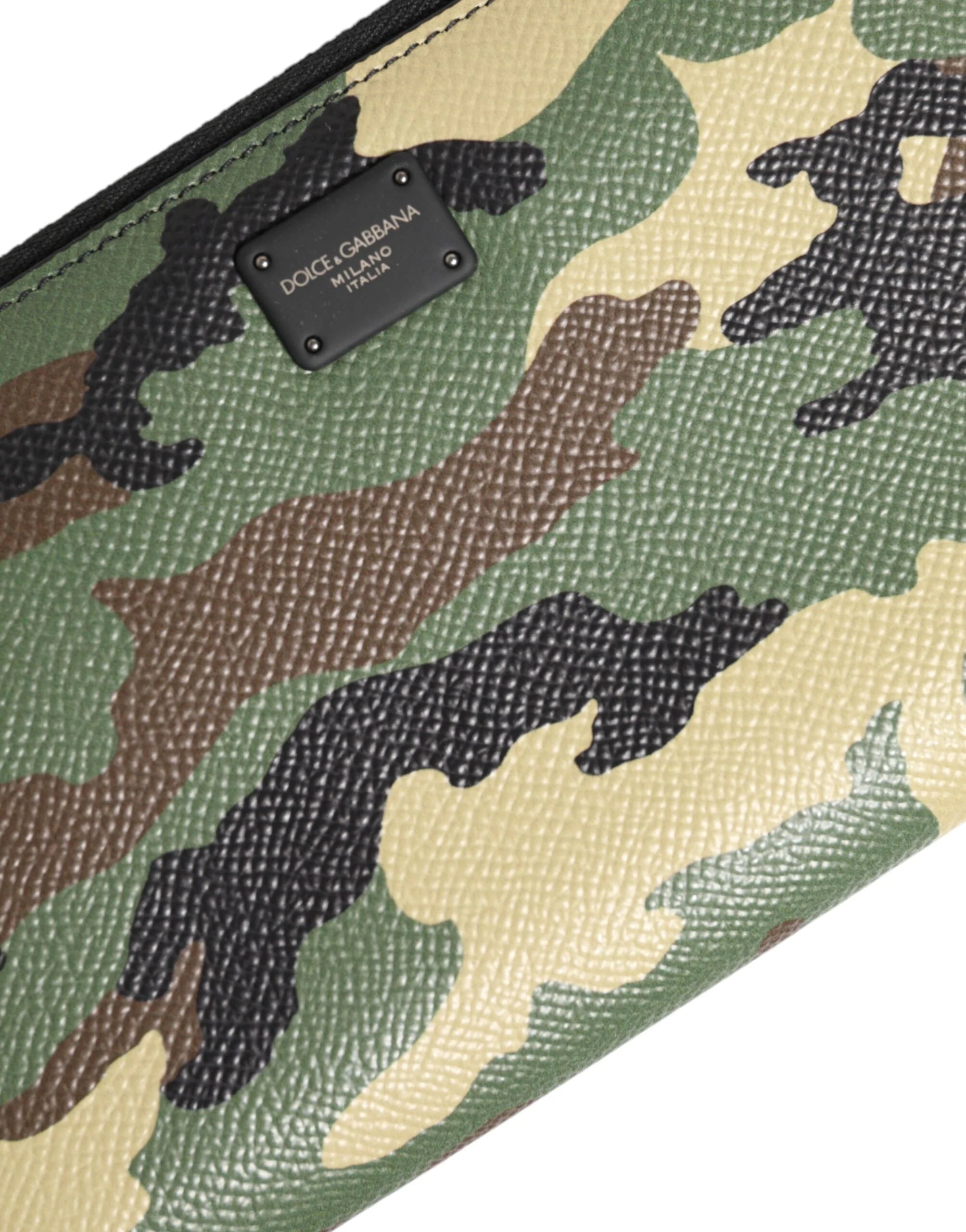 Dolce & Gabbana Multicolor Camouflage Logo Zip Around Continental Wallet - Wallets