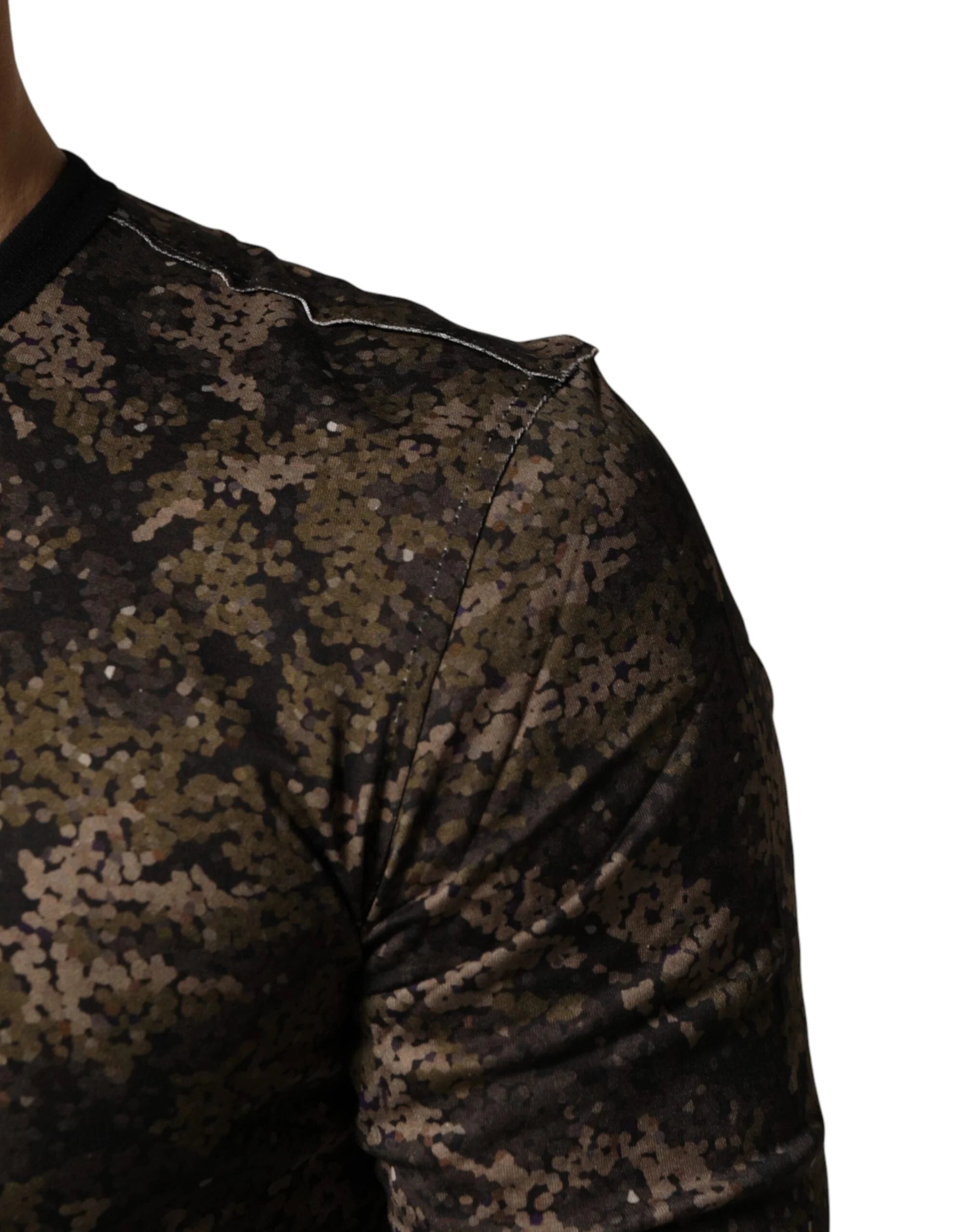 Dolce & Gabbana Multicolor Camouflage Long Sleeves T-shirt
