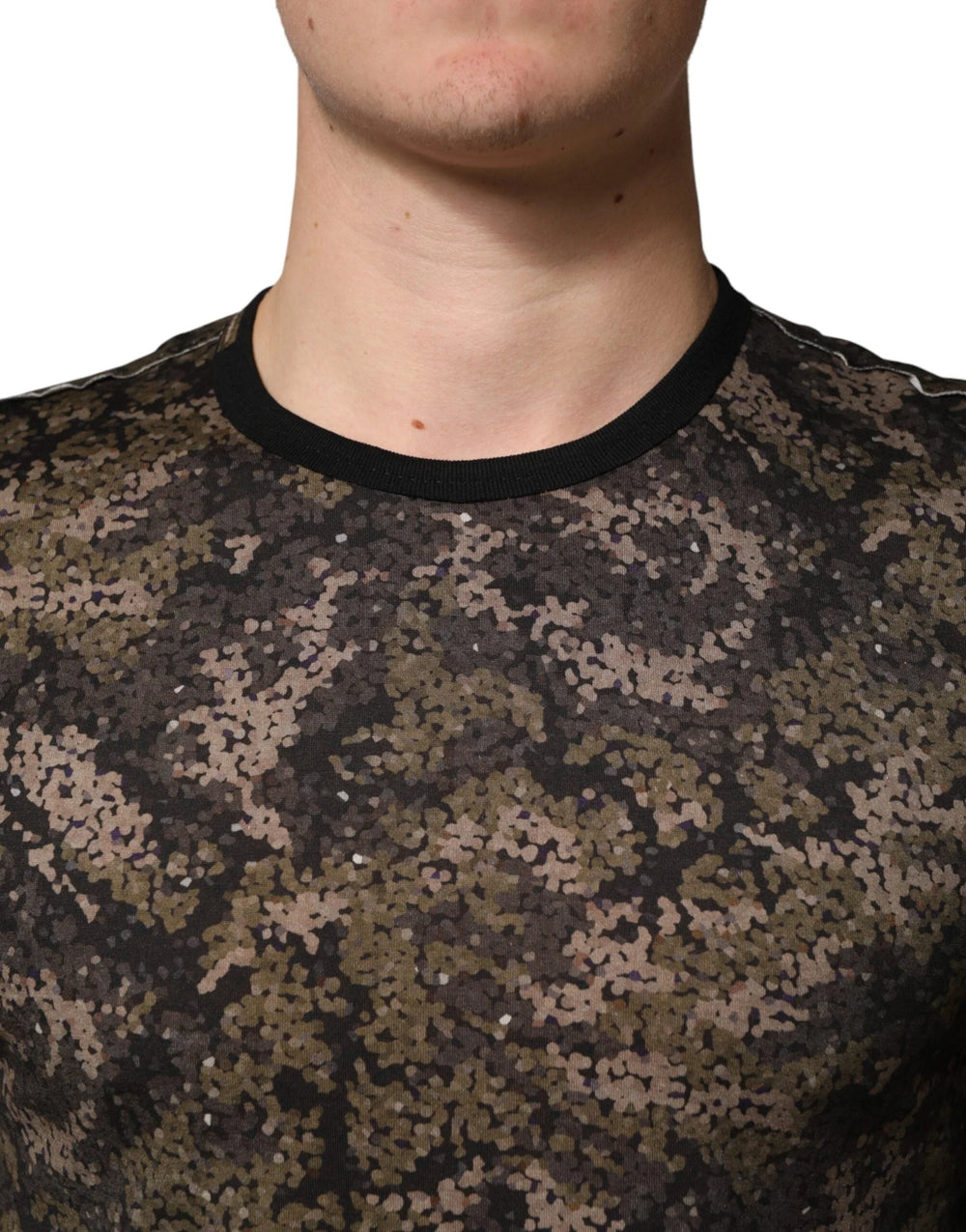 Dolce & Gabbana Multicolor Camouflage Long Sleeves T-shirt