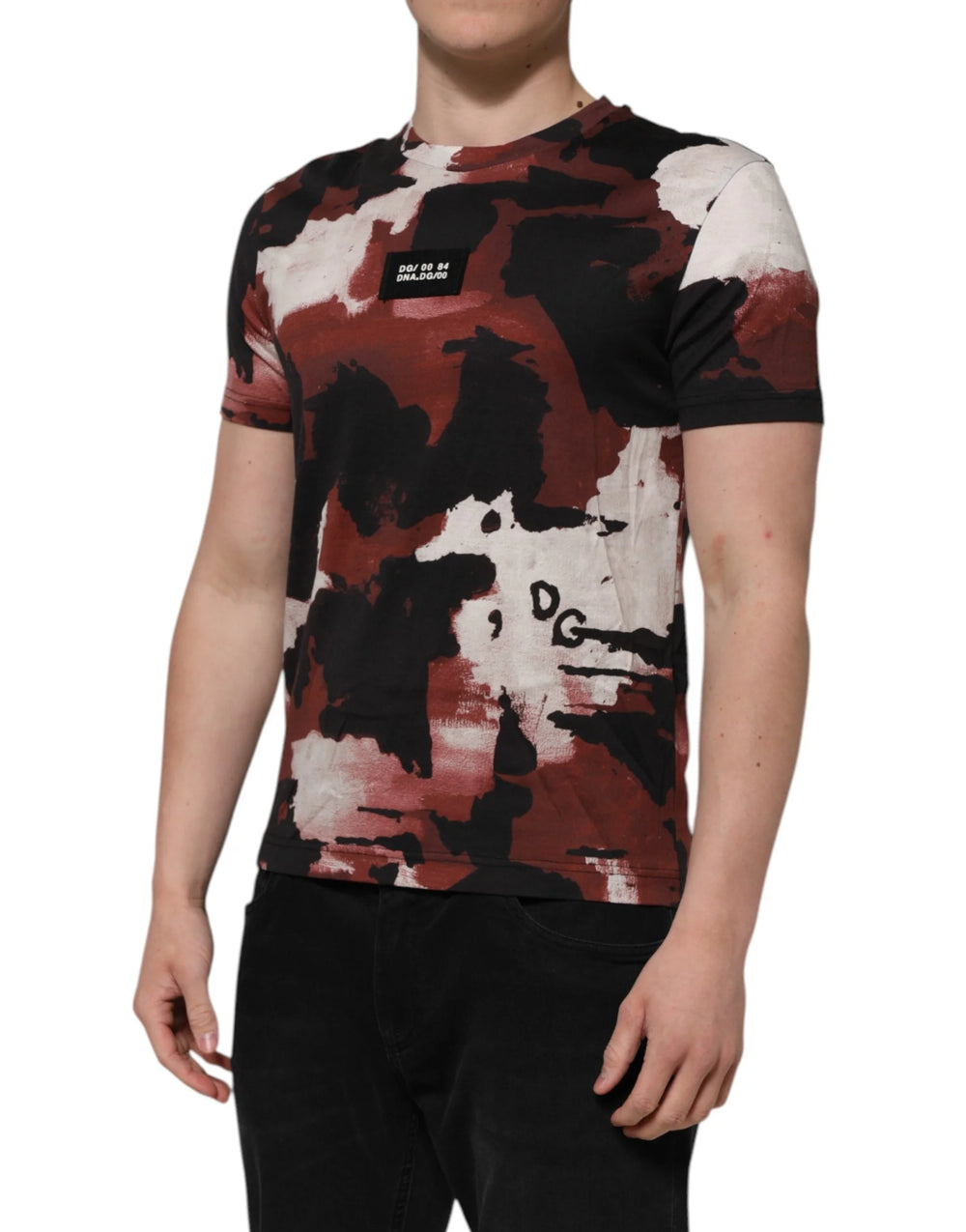 Dolce & Gabbana Multicolor Camouflage Men Crew Neck T-shirt - T-Shirts