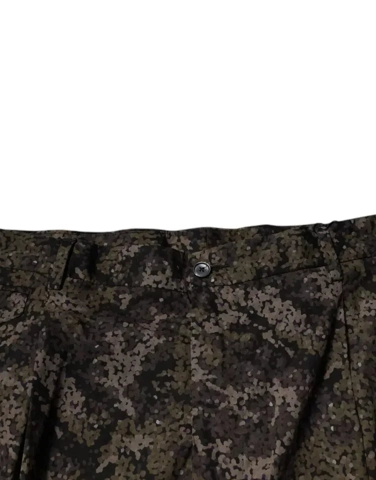 Dolce & Gabbana Multicolor Camouflage Men Dress Pants - IT54 | XL - Trousers