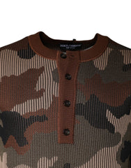 Dolce & Gabbana Multicolor Camouflage Men Pullover Sweater - IT48 | M - Sweaters