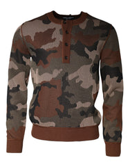 Dolce & Gabbana Multicolor Camouflage Men Pullover Sweater - IT48 | M - Sweaters