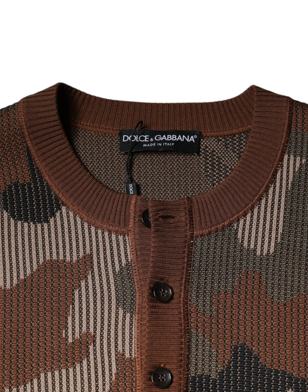Dolce & Gabbana Multicolor Camouflage Men Pullover Sweater - IT48 | M - Sweaters