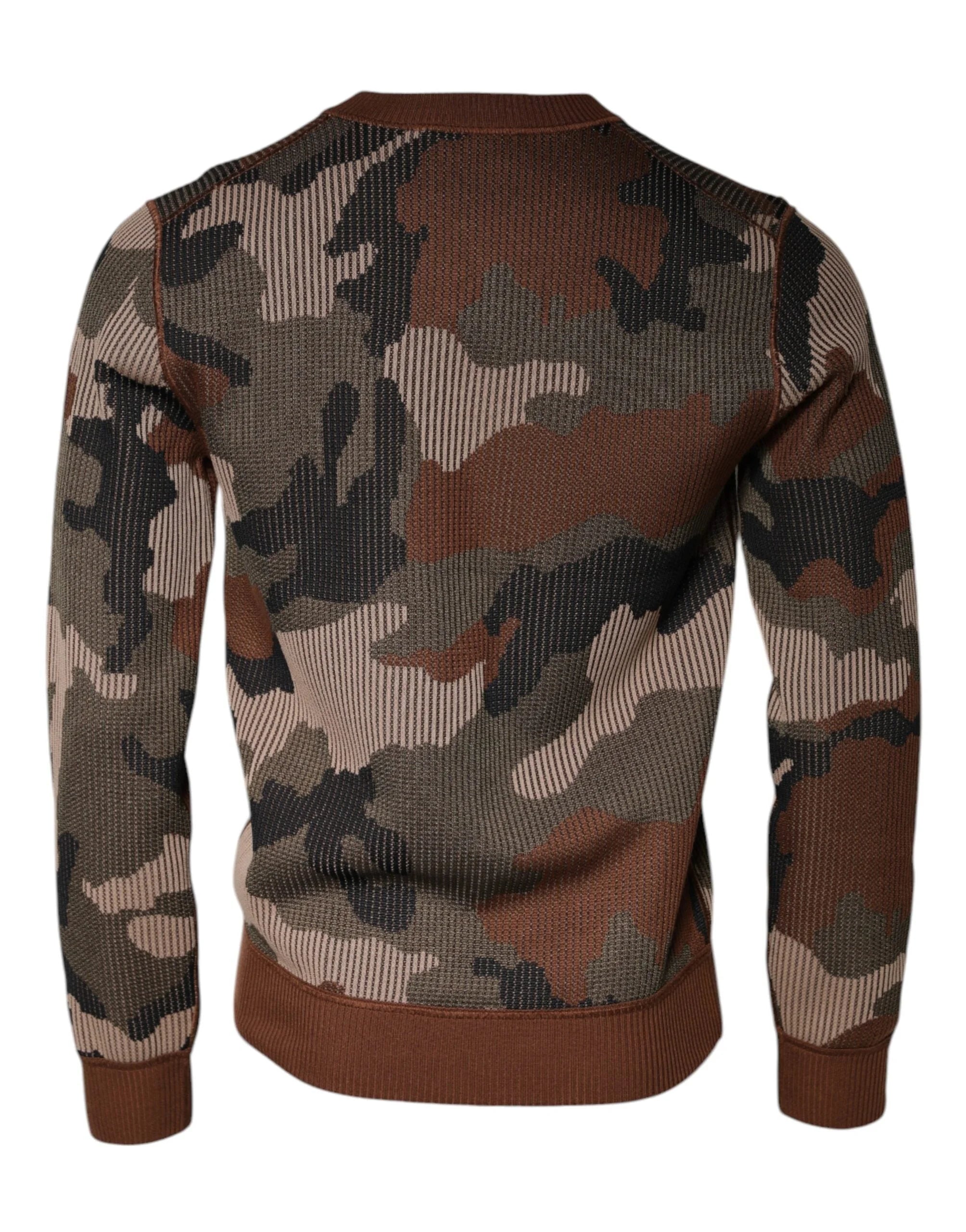 Dolce & Gabbana Multicolor Camouflage Men Pullover Sweater - IT48 | M - Sweaters
