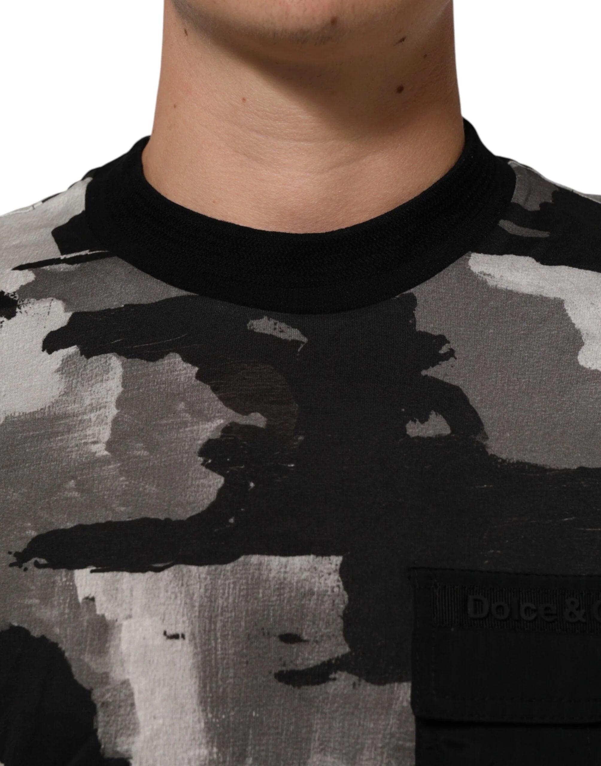 Dolce & Gabbana Multicolor Camouflage Men Short Sleeves T-shirt - T-Shirts