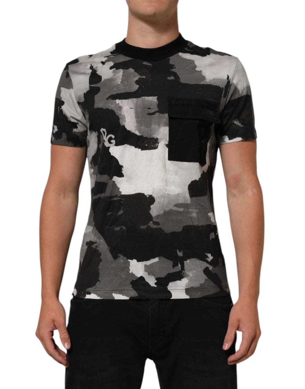 Dolce & Gabbana Multicolor Camouflage Men Short Sleeves T-shirt - T-Shirts