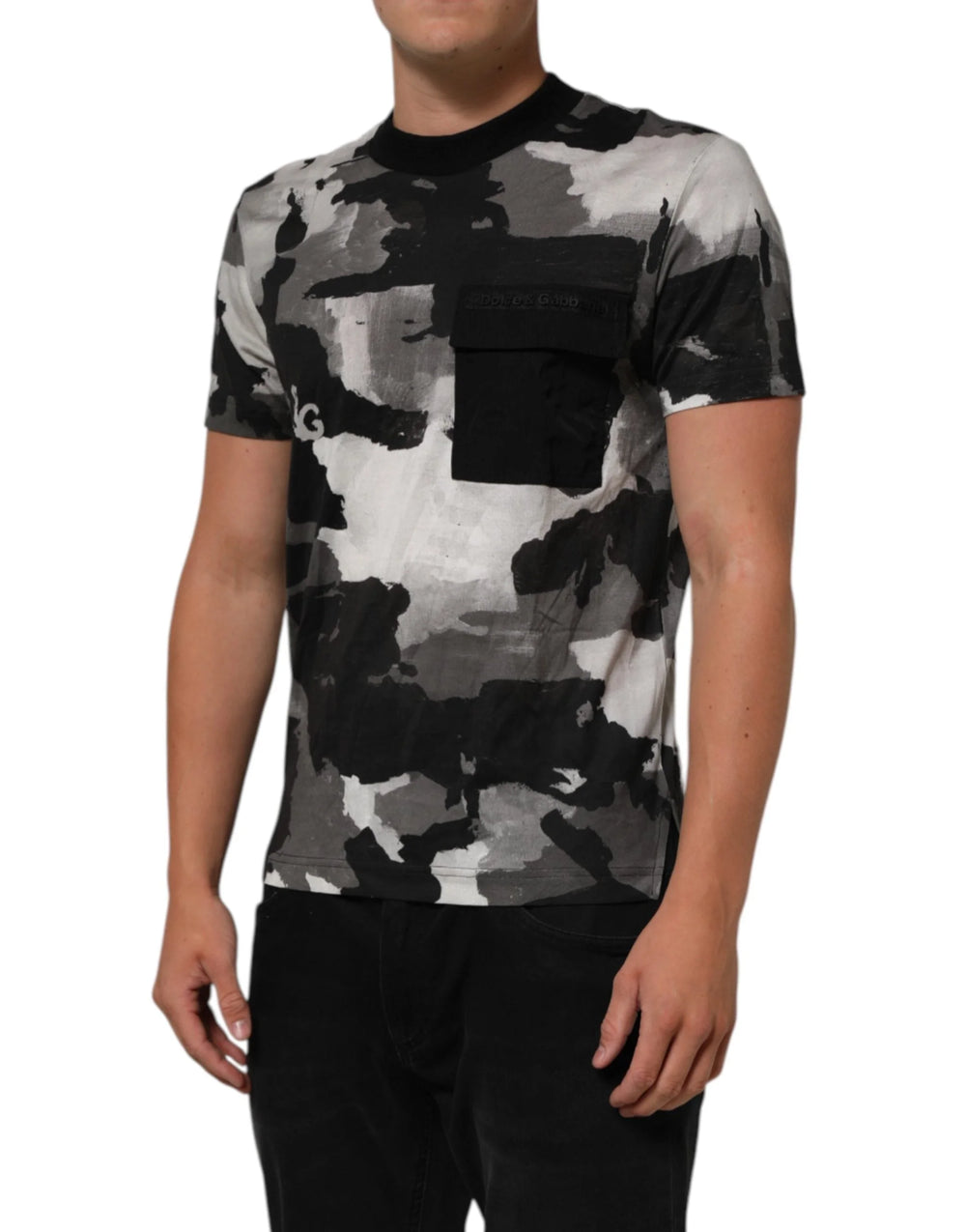 Dolce & Gabbana Multicolor Camouflage Men Short Sleeves T-shirt - T-Shirts