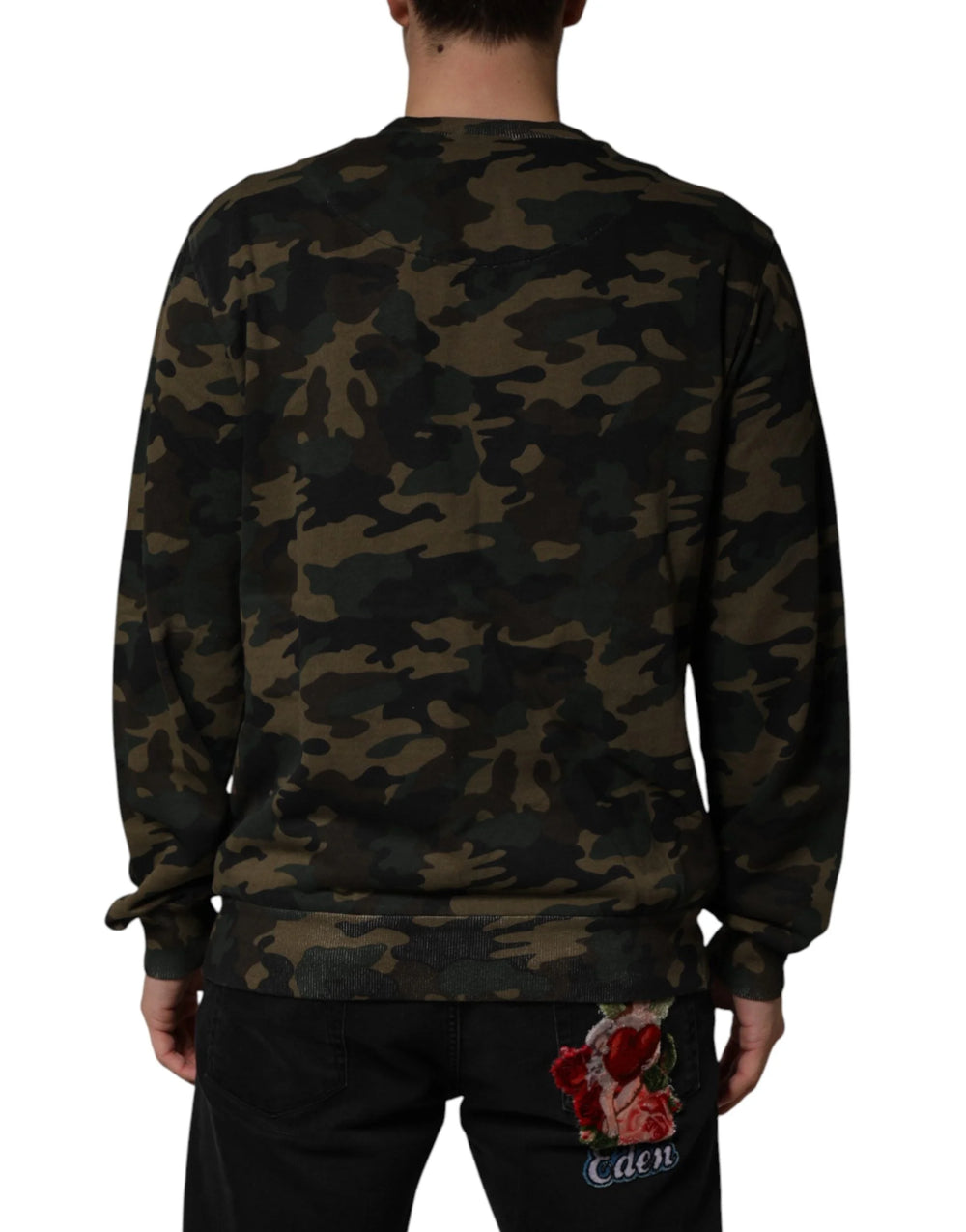 Dolce & Gabbana Multicolor Camouflage Men Sweatshirt Sweater