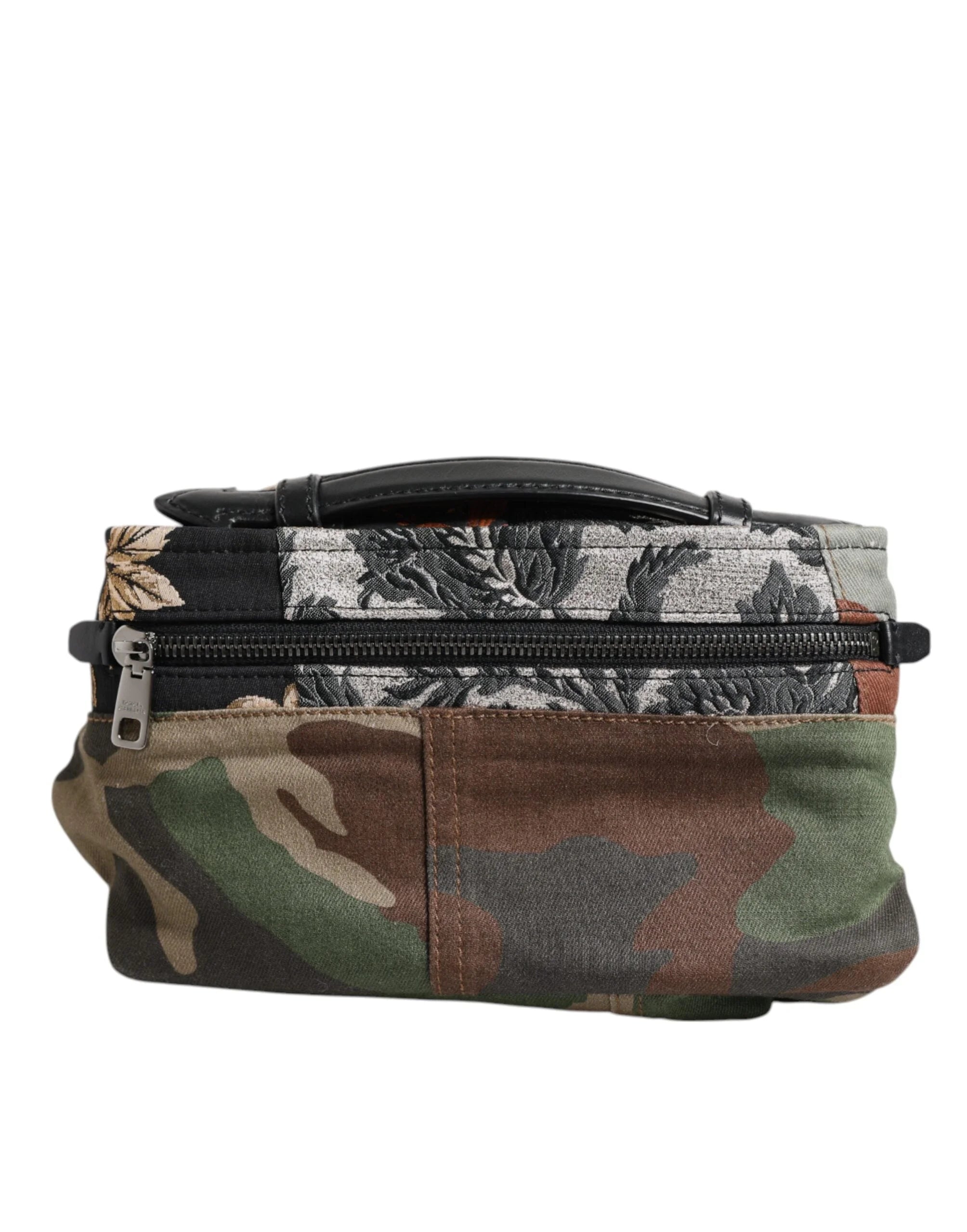 Dolce & Gabbana Multicolor Camouflage Patchwork Logo Waist Fanny Pack Bag - Fanny Packs