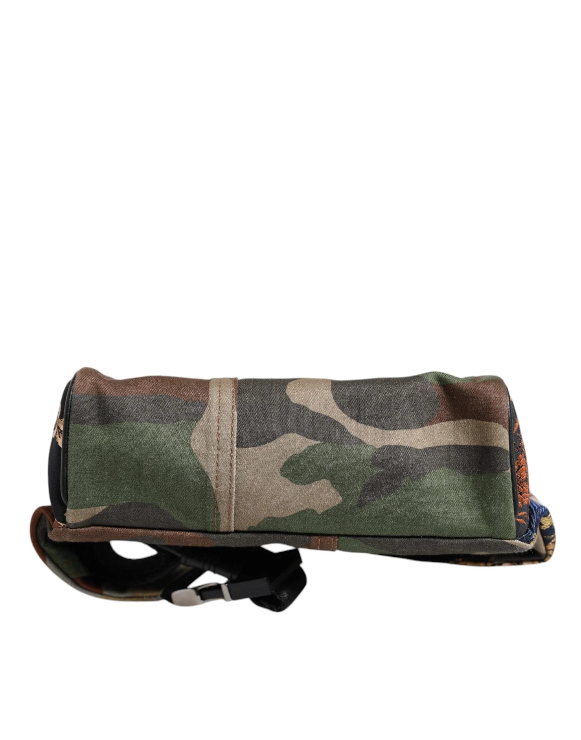 Dolce & Gabbana Multicolor Camouflage Patchwork Logo Waist Fanny Pack Bag - Fanny Packs